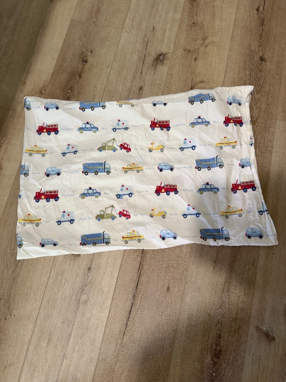 Pottery barn kids cars and trucks pillow case twin